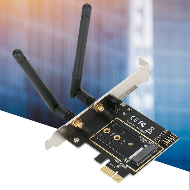 PCI-E 1X To KEY A-E Expansion Adapter, ABS WIFI Wireless Contact PCI-E To NGFF M.2 Adapter Card For WINXP