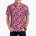 thumbnail image 3 of Rocae Rose Flowers for Men's Short Sleeve Polo Shirt, Quick Drying Performance Moisture Wicking Sports Men's Golf Shirt X-Large, 3 of 9
