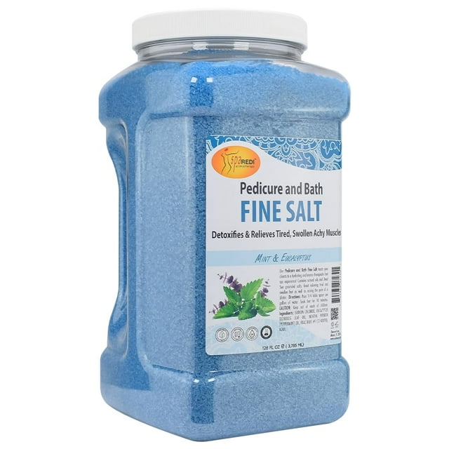 Jabón desintoxicante para pies Bath Salt SPA REDI, sal fina, menta y eucalipto