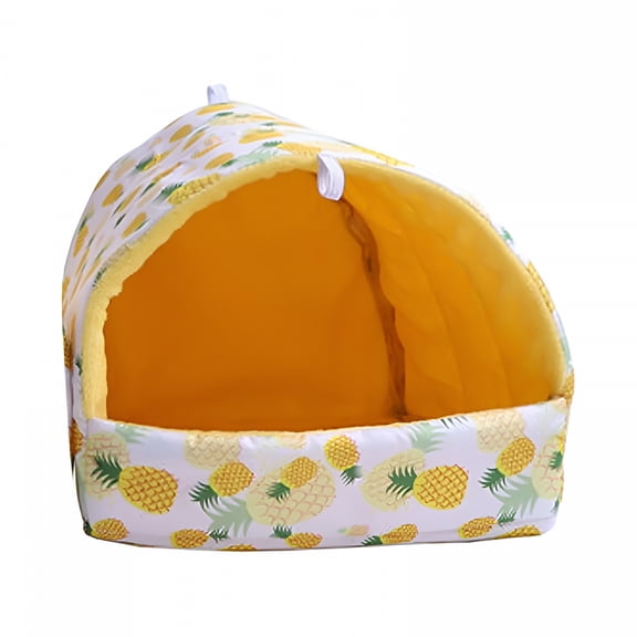 TELOLY Warm Small Guinea Pig Hideout Guinea Pig House Small Pet Animals Bed Hamster Nest Hedgehog Winter Warm Squirrel Chinchilla House Cage Nest Hamster Accessories