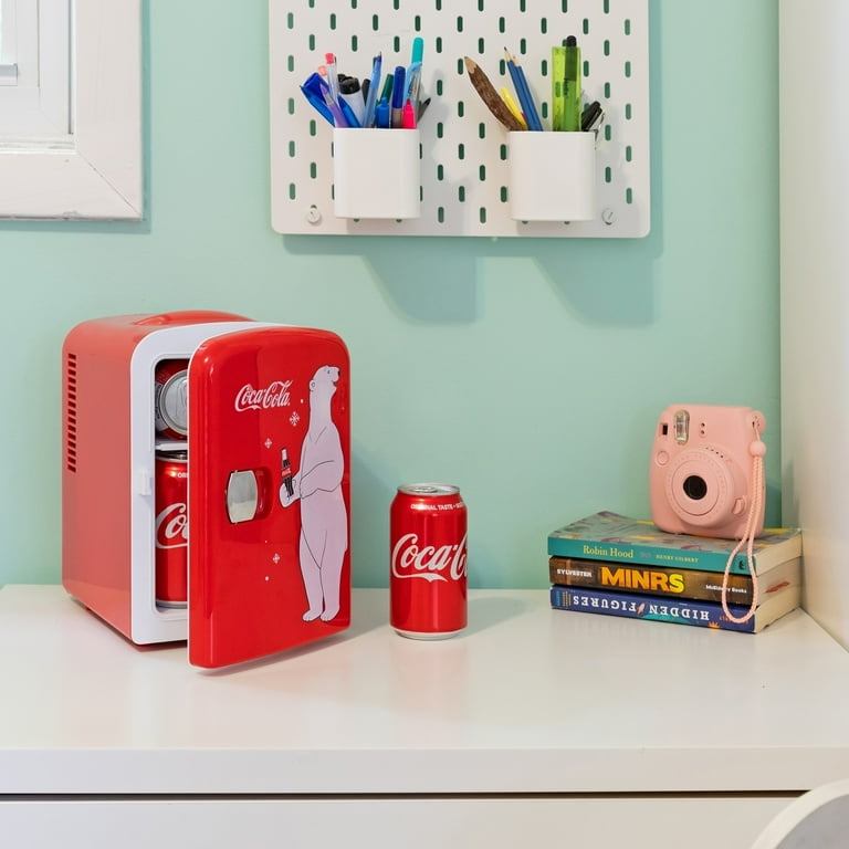 Free Shipping! Coca-Cola 6 Can Portable Cooler/Warmer Mini Fridge