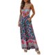 thumbnail image 1 of SAYOO Monos de verano para mujer Sin tirantes Recorte Espalda abierta Estilo bohemio Impreso floral Pierna ancha Mono largo SAYOO  Bohemio, 1 of 9