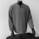 thumbnail image 5 of Ceisia Men's Relaxed Fit Vertical Rib Knit Small V-Neck Long Sleeve Casual Top Gifts, 5 of 6