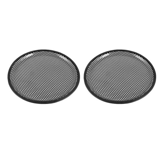 Unique Bargains 10" Dia Metal Mesh Round Car Woofer Cover Speaker Grill Black 2 Pcs