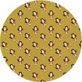 thumbnail image 1 of Ahgly Company Machine Washable Indoor Round Transitional Saffron Yellow Area Rugs, 6' Round, 1 of 7