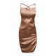thumbnail image 4 of Vestido sexy con tirantes para mujer: diseño liso con cordones, tirantes ajustables, para uso informal diario/de noche., 4 of 5