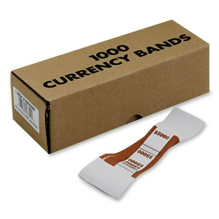 125 Mmf Patch - Currency Straps for Fifties, 5000 Dollar Capacity, 1.25 Inch Width, 1000 Straps per Box, Brown (216070I09), Color-coded currency straps conform to Federal.., By MMF Industries