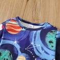 thumbnail image 5 of FAOWME Child Boys Winter Outfit Sets Long Sleeve Tops Pants Soft Comfortable Space Rocket Print Two Piece Outfits For Kids Toddler Clothes Sets Birthday O-Neck Dailywear, 5 of 7