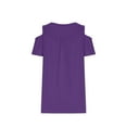 thumbnail image 6 of Homenesgenics Tops for Women Plus Size,Tunic Tops for Women,Crop Tops for Women Women's Tops Short Sleeved Basic Casual Round Neck off Shoulder T-Shirt Loose Fitting Cotton Shirt Purple XXXL, 6 of 6
