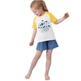 thumbnail image 3 of RXIRUCGD 2025 Vêtements d'Été pour Enfants Tout-Petits Garçons Filles Mode Mignon Col Rond Imprimé Manches Courtes Haut, 3 of 6