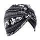 thumbnail image 2 of Turbante de quimio torcido de floral a la moda para mujer Sombrero musulmán Hijib Headwear negro Hugo Turbante de algodón con estampado floral, 2 of 5