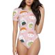 thumbnail image 1 of Balery Cute Sushi Body de cuello redondo de manga corta para mujer Tops de manga corta Tops básicos-XX-Large, 1 of 7