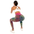 thumbnail image 6 of FANNYC Fashion Tie-Dye Yoga Leggings For Women Pilates High Waist Full Length Track Pants Wide Belt Activewear Tummy Control Butt Lifter Loungewear Workout Running Leggings Long, 6 of 6