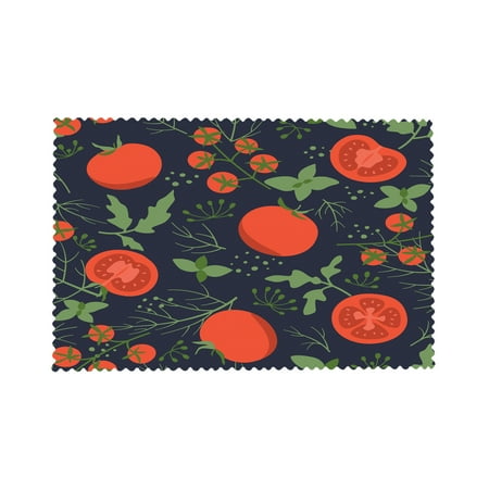 

12x18 Inch Placemats Set of 4 Retro Fresh Vegetables Place Mats for Kitchen and Dining Tables Easy Clean Table Mats