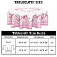 thumbnail image 2 of Valentine Round Tablecloth 60 Inch Pink Love Heart Floral Plants Circle Table Cloth Seasonal Holiday Valentine''s Day Table Cover for Party Kitchen Dinner Home Decor, 2 of 7