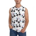 thumbnail image 2 of Lsque Panda Bear1 Print Men's Cotton Blend Sleeveless Muscle Shirts (S-3XL)- Moisture Wicking, Odor Protection, UPF 30+,Large, 2 of 8
