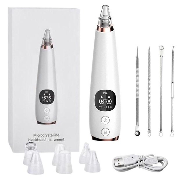 Electric Blackhead Remover Rechargeable Face Cleaning Machine for Home Bathroom