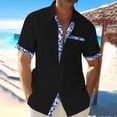thumbnail image 2 of Hawaiian Shirt For Men, Men's Vintage Button Down Bowling Shirts Short Sleeve Summer Beach Shirt3XL, 2 of 5