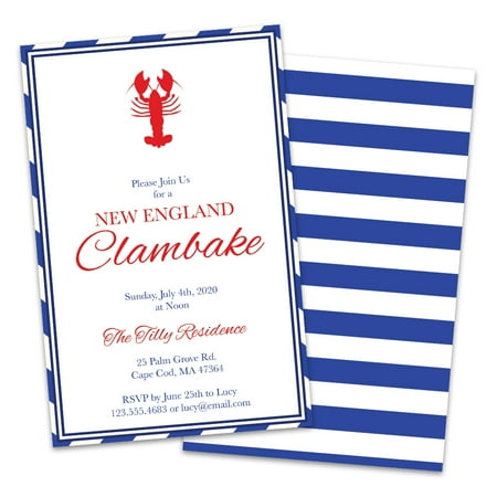 Personalized Clambake Party Invitations Walmart Com