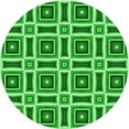 thumbnail image 1 of Ahgly Company Indoor Round Patterned Neon Green Area Rugs, 7' Round, 1 of 6
