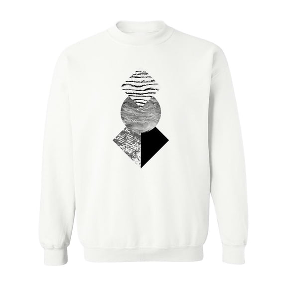 Abstract Shapes Design Sweatshirt Men -Image by Shutterstock, Male XX-Large