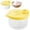 Yellow, variant on Milk Powder Dispensers,Formula Dispenser On The Go, Non-Spill Rotating Three-Compartment Formula Container to Go, Milk Powder Snack Container for Travel, Blue
