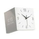 thumbnail image 5 of Reloj de pared de doble cara con pantalla digital, silencioso y silencioso. Blanco, 5 of 9