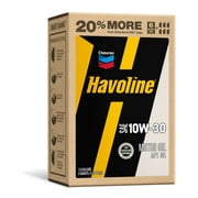 Chevron Havoline Conventional Motor Oil 10W-30, 6 Quart Smart Change Box