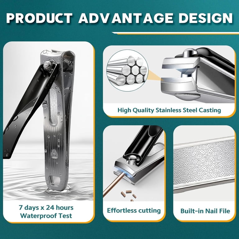NIUTA Pro 5-in-1 Nail Clippers Set, Stainless Steel photo 6