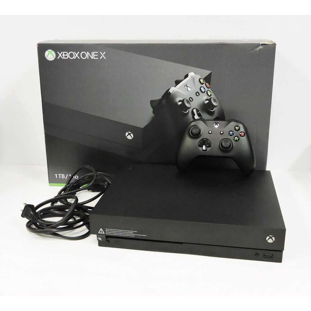 Refurbished Microsoft Xbox One X 1787 1TB Black Console with Controller