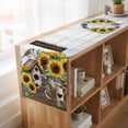 thumbnail image 6 of Table Runners 90 Inches Long Dress Scarves, Yellow Sunflowers Farmhouse Coffee/Dining/Kitchen Table Runner for Living Room, Western Star Farmhouse White Wooden 13x90 Inch, 6 of 9