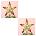 thumbnail image 1 of Naiovety 1pc de la parte del árbol de Navidad brillo estrellas colgar de Navidad decoración árbol Topper Navidad suministros de decoración Rojo 2Conjunto, 1 of 5