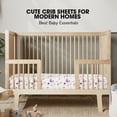 thumbnail image 2 of Little Grape Land Fitted Crib Sheets 2 Pack for Toddler Girls, 28"x 52" Extra Soft Microfiber Crib Sheet Set, Butterfly&Purple, 2 of 6