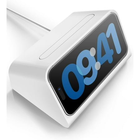 SWTSWT for iPhone Standby Mode Dock, DN40 Charging Stand for Magsafe Wireless Charger Compatible with iPhone 16/15 Pro Max for Bedside Phone Holder Bedroom Nightstand Alarm Clock Docking Station