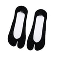 thumbnail image 4 of Dos calcetines de los pies, calcetines de punta de tobillo delgados antideslizantes para niñas deportivas informales al aire libre, negro, 4 of 8