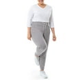 thumbnail image 5 of Terra & Sky Women's Plus Size Fleece Sweatpants, 2-Pack, 5 of 14