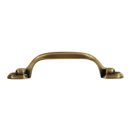 25 Pack Hexa Style 3-Inch Center To Center Traditional Antique Brass Cabinet Pull / Handle 