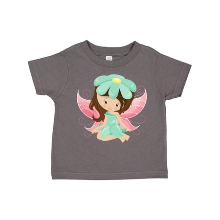 

Inktastic Forest Fairy Cute Fairy Brown Hair Flowers Gift Toddler Toddler Girl T-Shirt