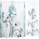 thumbnail image 4 of Dznils Rústico Granja Shower Curtain y Alfombra Set, 16 Pzas Juego de Baño Floral Margarita Verde Azulado, 72 x 72, 4 of 10