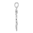 thumbnail image 2 of Finest Gold Sterling Silver Polished Anchor with Ships Wheel Pendant, 2 of 3