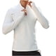 thumbnail image 2 of pstuiky Camisas de invierno de manga larga para hombre, Camisa deportiva de manga larga con cuello alto y cremallera de color liso para hombre, transpirable y ligera. Tops de hombre xxxl, 2 of 6