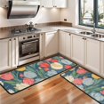 thumbnail image 3 of Kitchen Rugs Sets Of 2,Pioneer Flower Floral Print Pattern Anti Fatigue Kitchen Mat Rugs Non Slip Washable,Decorative Kitchen Floor Mats for Kitchen,Sink,Laundry,17"x47"+17"x47", 3 of 5