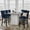 Navy, variant on DONICK Velvet Counter Height Bar Stools Set of 4,Button Tufted Back Bar Chair Nailhead Back Pull Tab Wooden Leg(Yellow)