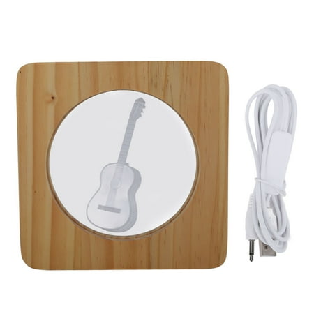 

Wooden Bedside Lamp Guitar Design LED Night Light Inventive Design For Living Room