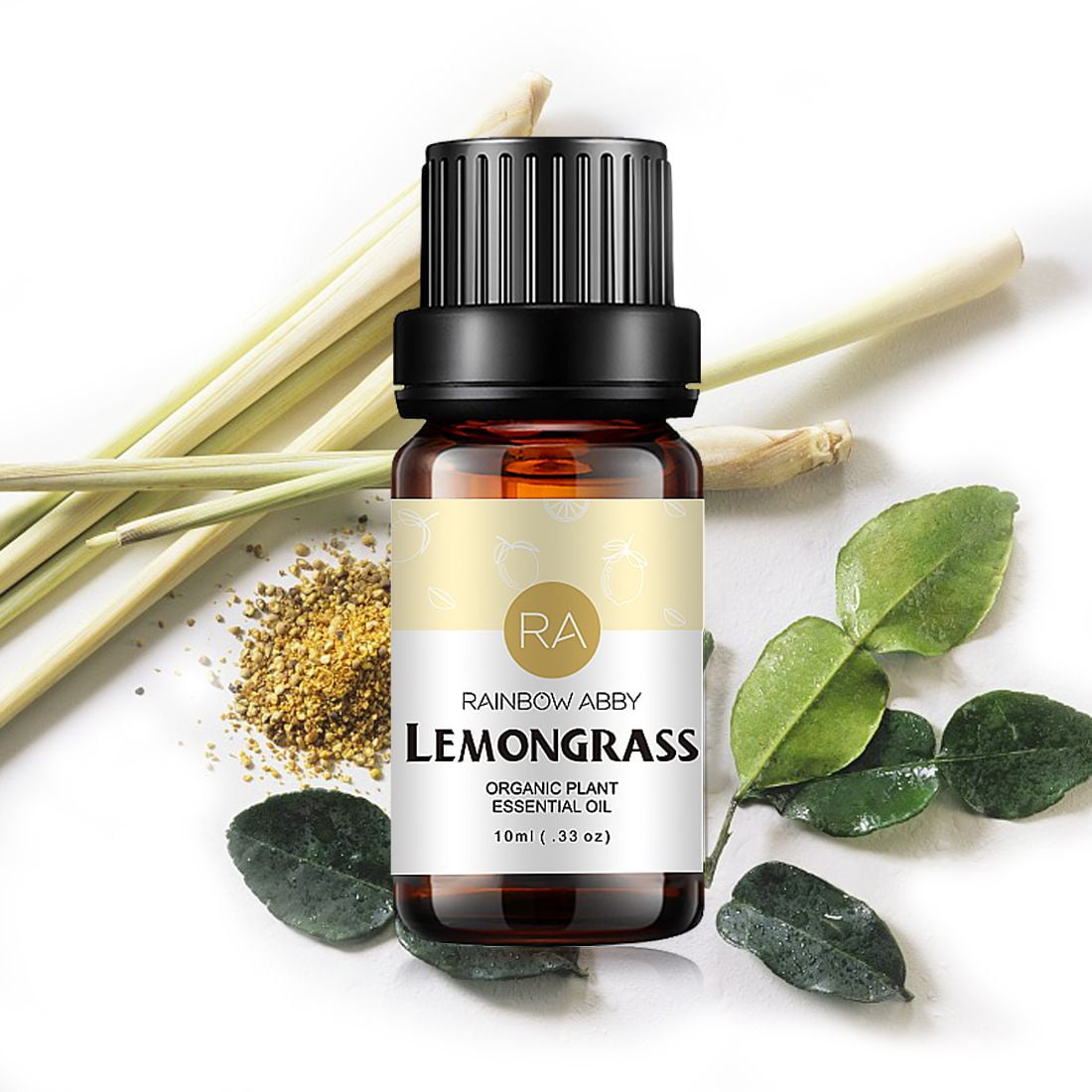 Lemongrass Essential Oil 100% Pure Organic Therapeutic Grade Lemongrass Oil for Diffuser, Sleep, Perfume, Massage, Skin Care, Aromatherapy, Bath - 10ML
