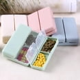 thumbnail image 4 of Foldable Organizer Daily Organizer With 7 Compartments Container For Purse Pocket With Lid For Vitamin Fish Oil, 4 of 9