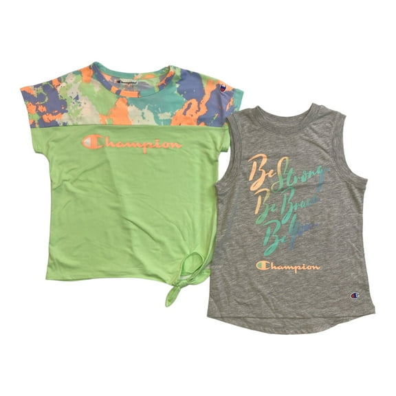 Champion Girls 2-Pack Active Wear UPF 30 Moisture Wicking T-shirts