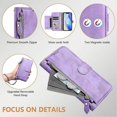 thumbnail image 4 of Flip Case for Realme GT 6 5G/GT 6T 5G Protection Soft PU Leather Zipper Wallet Cover with Card Holder Compatible with Realme GT 6 5G/GT 6T 5, 4 of 5