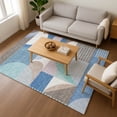thumbnail image 7 of Addison Rugs Mayfield Premium Machine Washable Transitional Mid Century Sky Rectangle Rug, 10' X 14' Machine Washable Transitional Mid Century Sky Oversized Sherpa Throw Blanket, 7 of 7