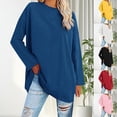 thumbnail image 2 of WTXUE Long Sleeve Workout Tops For Women Women's Plus Size Top Long Sleeve Crew Neck Loose T Shirt, Black L, 2 of 5